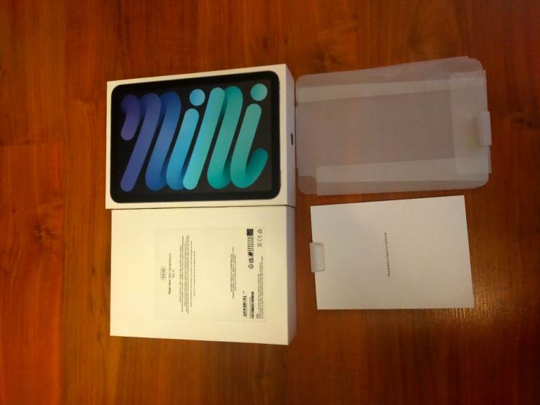 Two Apple iPad Mini 6th Gen empty boxes