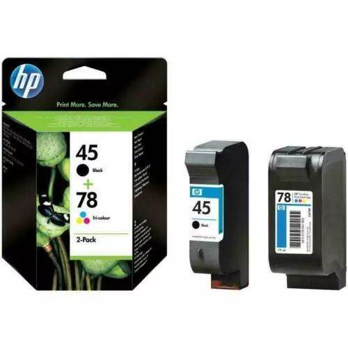 HP 45 + 78 2 pack Black and Tri Colour Cartridges