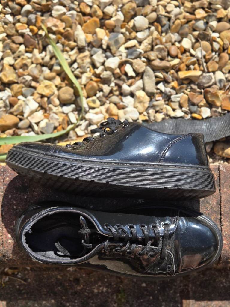  Dr Martens Dante doc docs Patent Shoes black Size 6 UK Shoes unisex men's women's