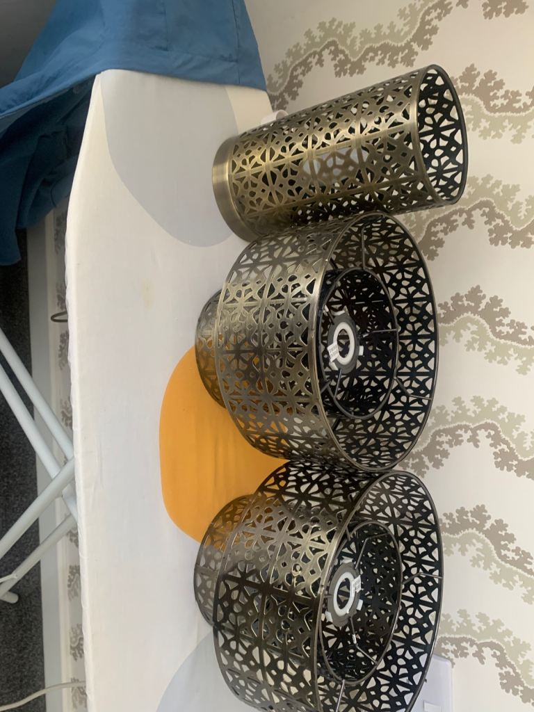 3 new light fittings from Dunelm a shelf if u want it with the items and vinyl