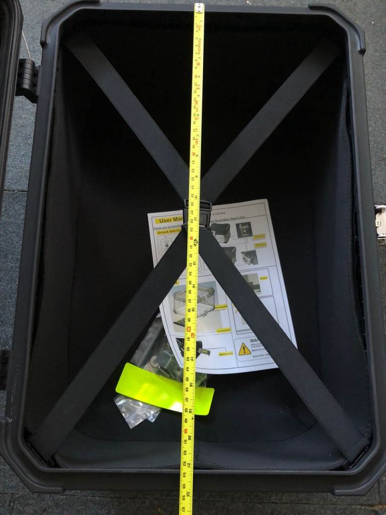 Motorcycle Top Box , Aluminium ,65lt Brand new, Black colour