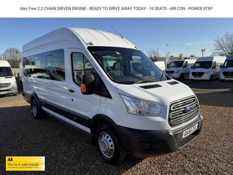 2016 Ford Transit 2.2 TDCi 460 HDT Trend Minibus 4dr Diesel Manual L4 H3 (18 seats) (196 g/km Min...