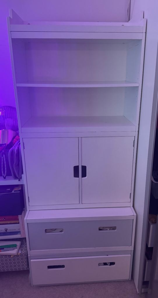 White gray wardrobe/cabinet 