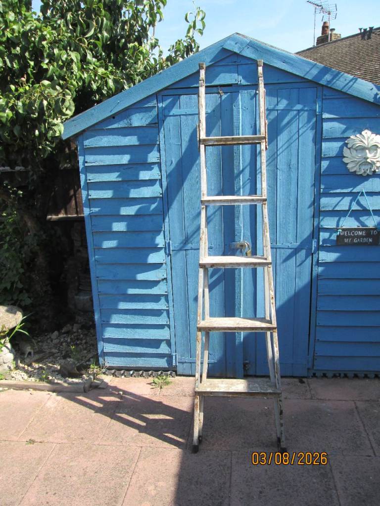 Used Condition Aluminium Step Ladder with Top Platform, Black and Decker 3 way