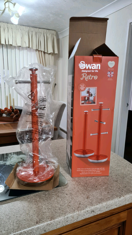 Brand new still in box swan orange cup holder 