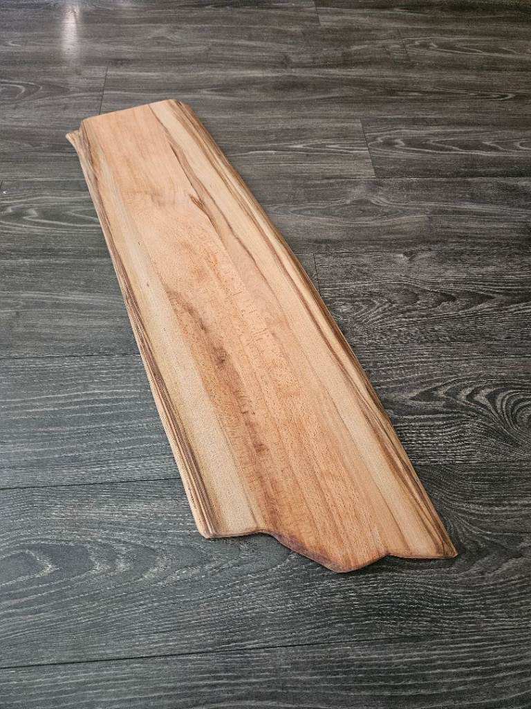 Solid beech live edge decorative wooden platter, food presentation, board 
