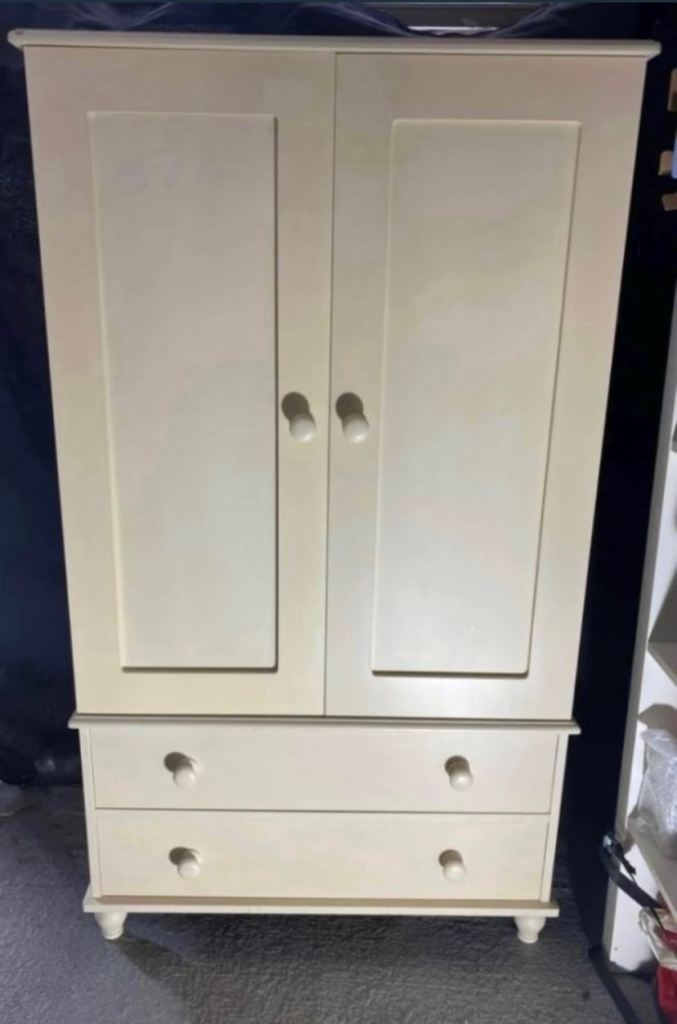 White Wardrobe with Drawers  