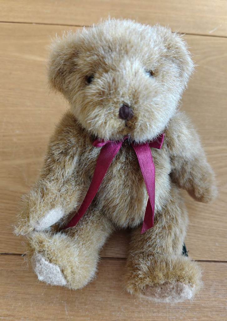 This adorable 7 inch RUSS Berrie plush bear, named CHADWORTH, is an excellent addition.