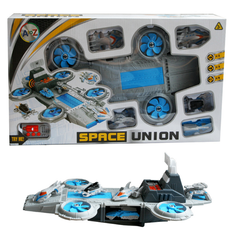 SPACE SHIP PLAY SET CARGO CARRIER ROCKET LAUNCHER LANDING PAD 6 X SOUNDS STAR WARS