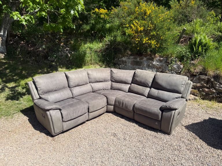 Grey Recliner Corner Sofa (Delivery Available)