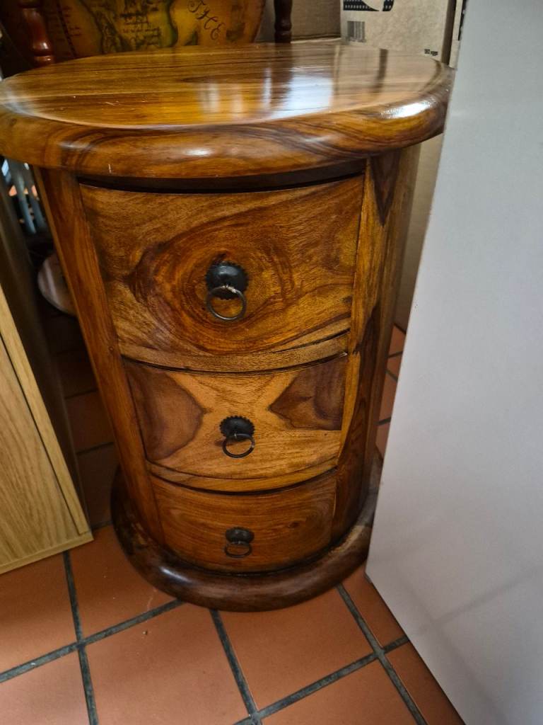 Small 3 draw unit solid wood