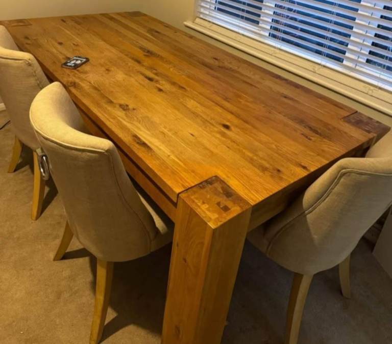Oak dining table