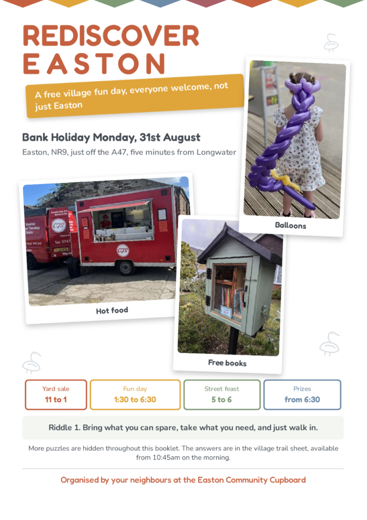 Rediscover Easton: Free Village Fun Day and Yard Sale, 31 August