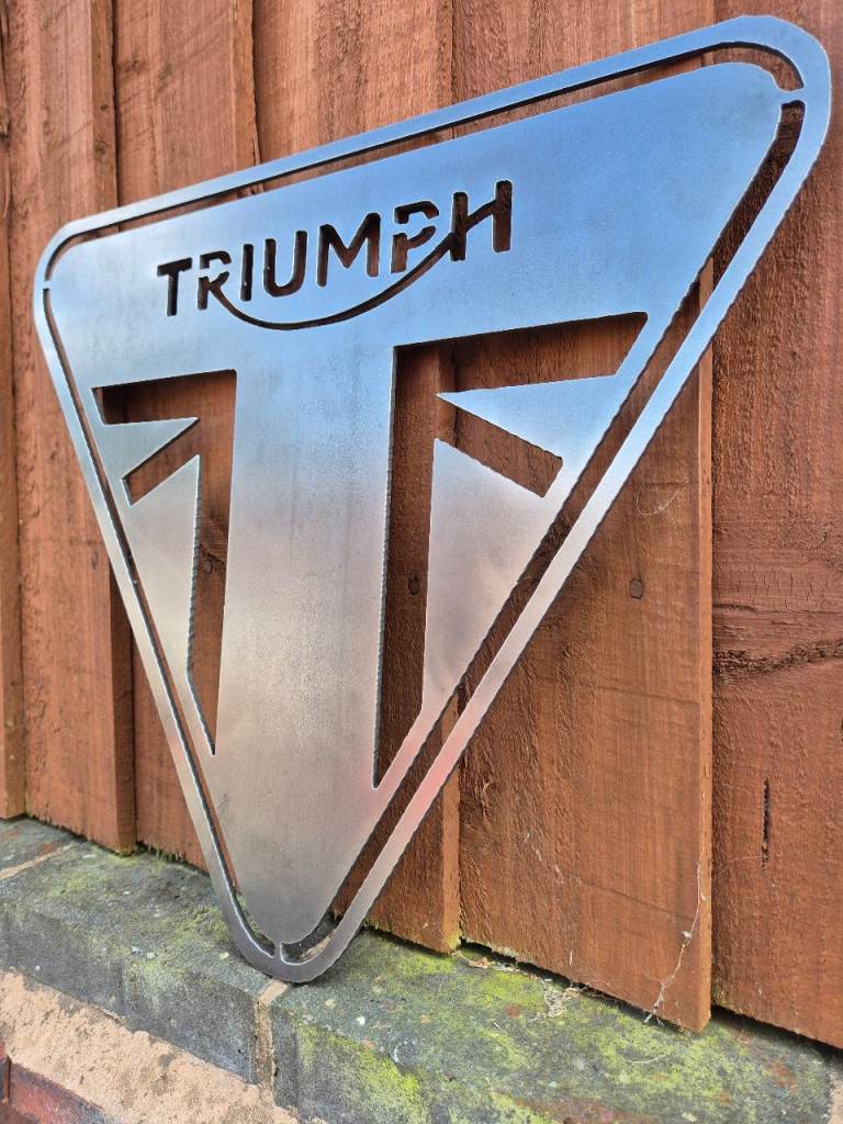 Triumph Motorcycles Big Heavy Metal Wall Art Sign
