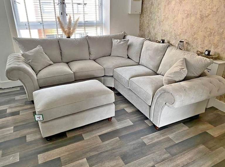 Luxury L Shaped Corner Sofa and 3+2 Seater Sofa Set - Free Delivery