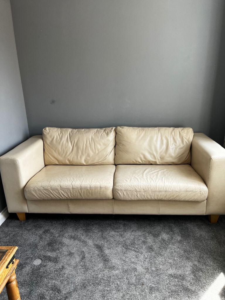 2 seater leather sofa free for collection 