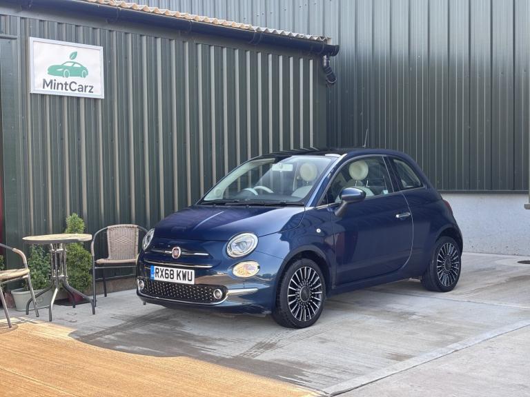 FIAT, 500 LOUNGE, 1.2, 2018, MANUAL, HATCHBACK, BLUE, PETROL, APPLE CAR PLAY