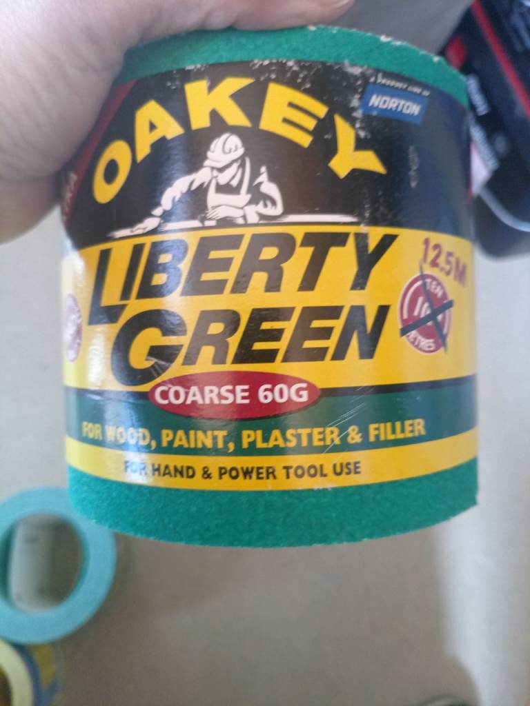 Oakey Liberty Green Coarse 60G Sandpaper Roll