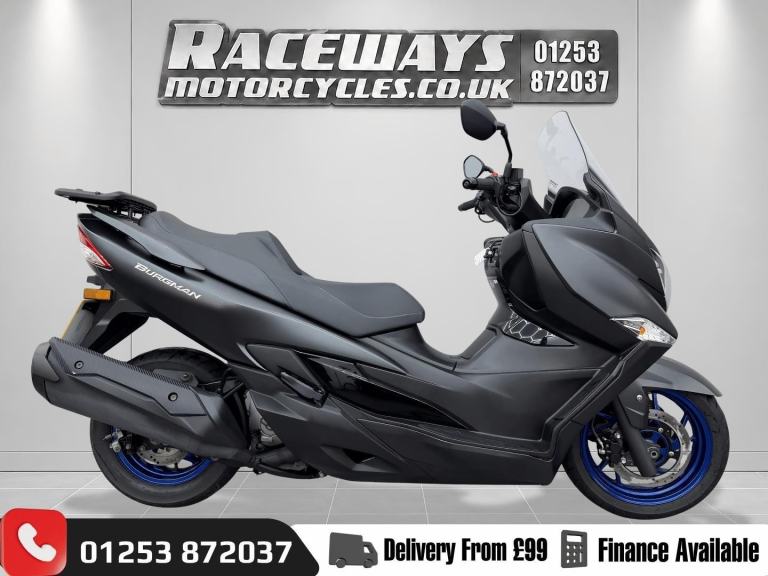 SUZUKI BURGMAN 400 2021 71 REG 2,371 MILES BLACK USED MOTORCYCLE 400CC