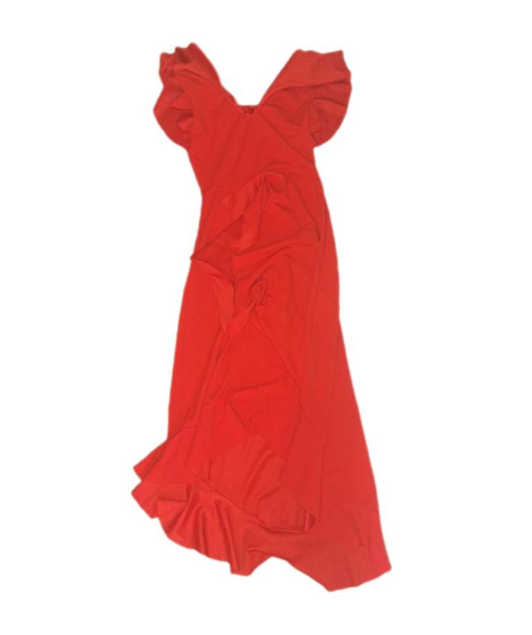 Lovely Red Ruffle Detail Dress – Good Condition