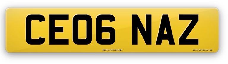 Private car number plate for sale CE0 6 NAZ