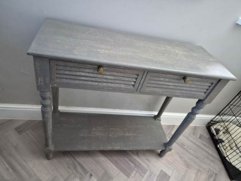Grey shabby console table 