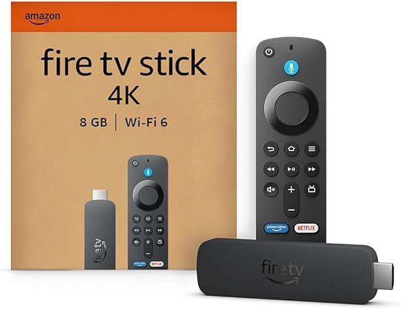 Amazon Fire TV Stick 4K, supports Wi-Fi 6, Dolby Vision