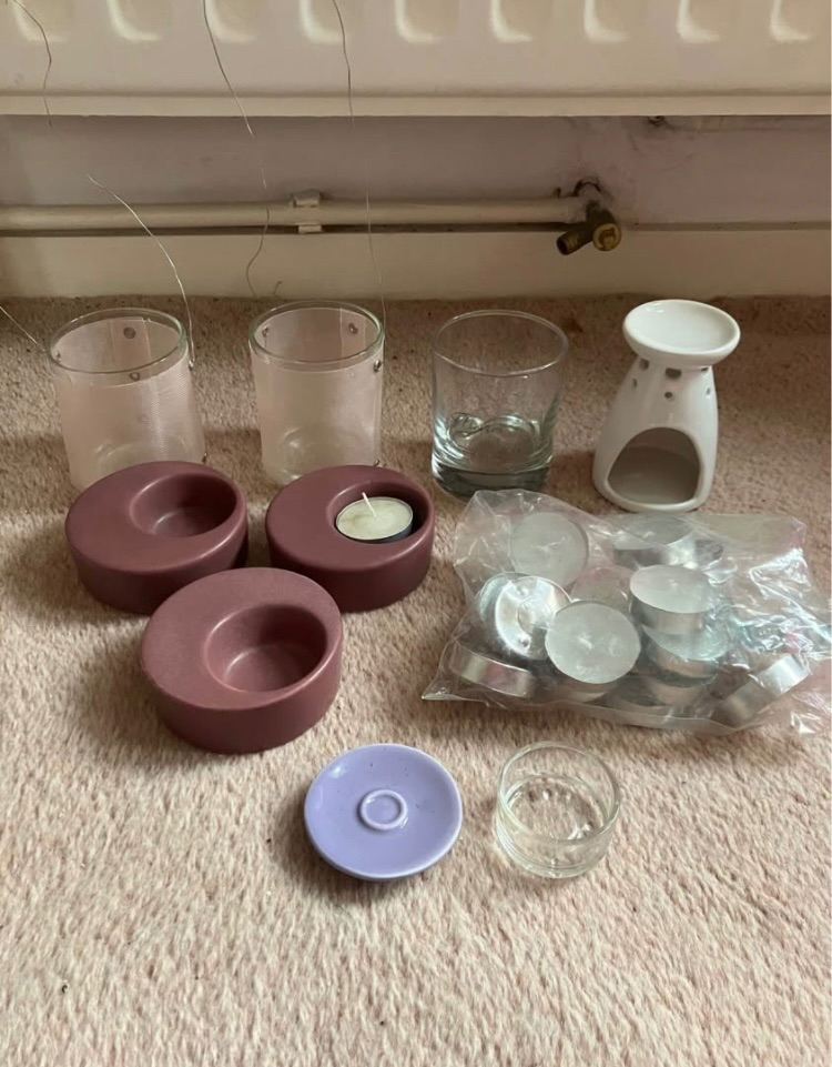 Tea light holders, tea light candles, oil burner etc. Collect Fulham