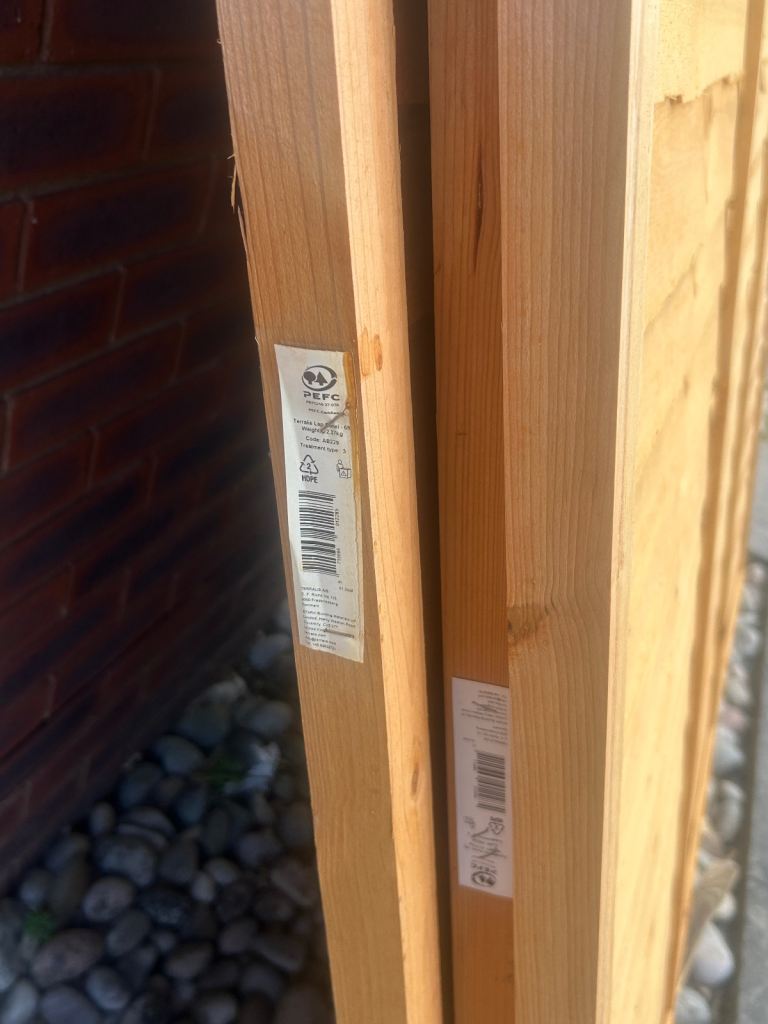 New Wooden Garden Fence Panel – Golden Brown