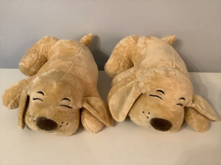 JML Golden Huggie Pup Plush Toy x 2