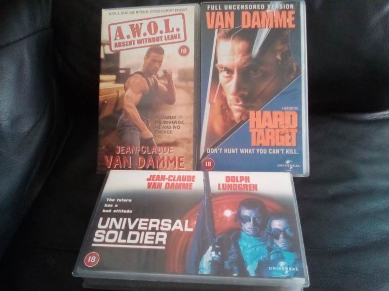 JEAN CLAUDE VAN DAMME VHS FILMS X 3