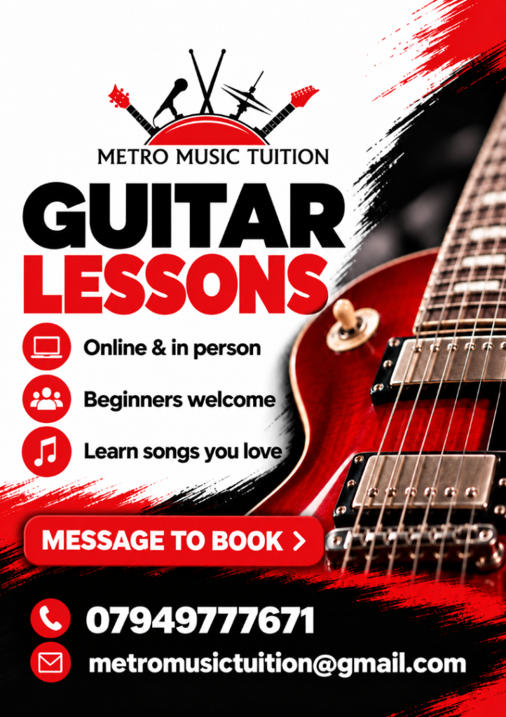 Guitar Lessons – Online & In Person | Beginners Welcome