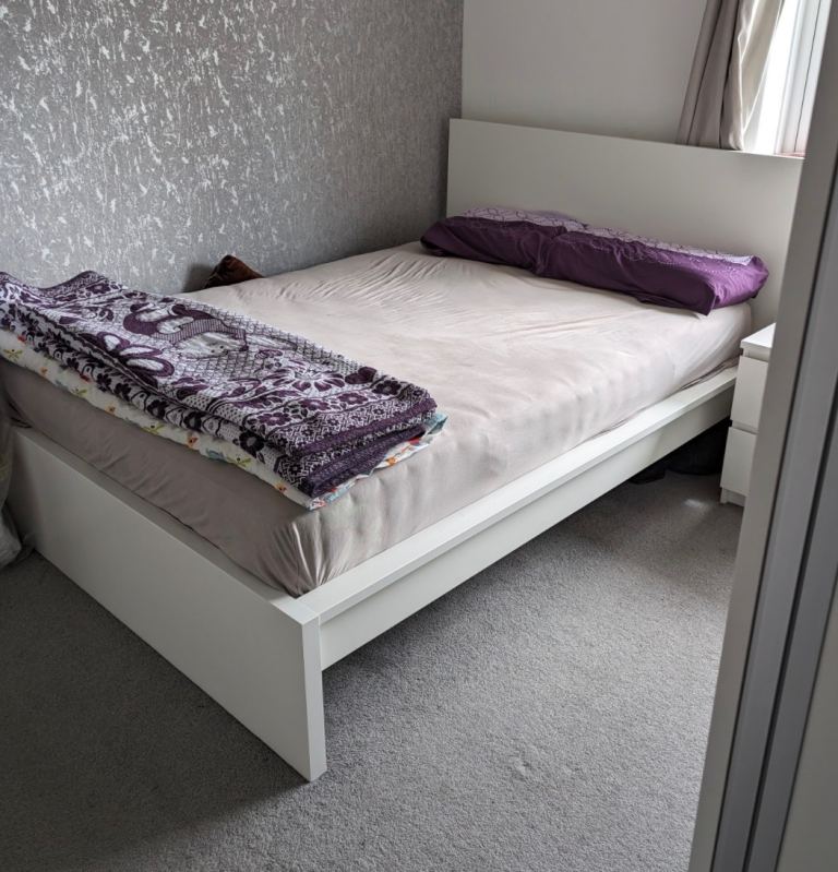 Ikea MALM Bed frame, high, white, 180x200 cm