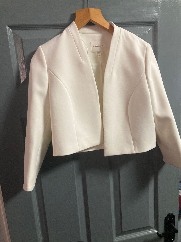 Ladies cream size 10 Catherine / Phase Eight jacket & Fascinator Headband