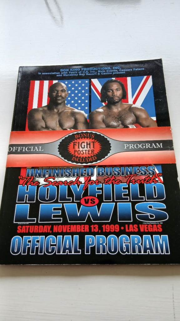 1999 Holyfield v Lewis World Heavyweight Boxing Championship Official Programme