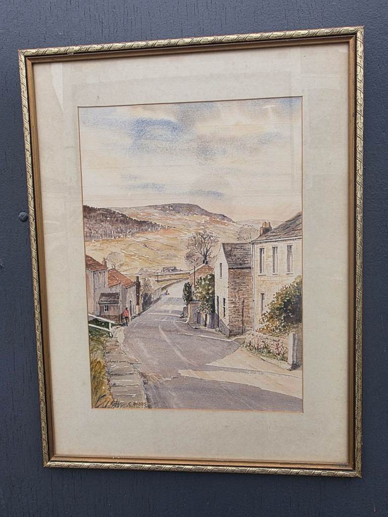 Watercolour in frame by C Bibbs (known Artist)