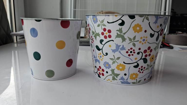 Emma Bridgewater Flower Shop M&S Plant Pots - Set of 2, As Good As New