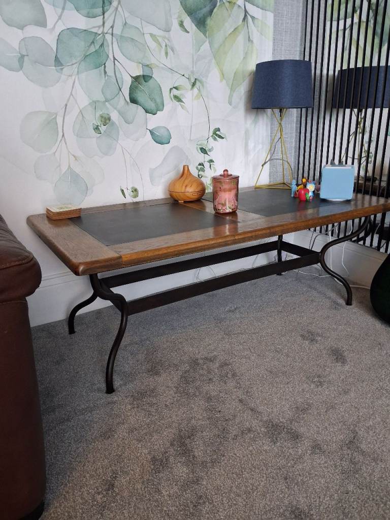 Barker and Stonehouse , oak and slate coffee table