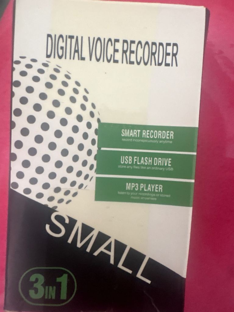 New Digital Voice Recorder – 3 in 1 Smart Recorder, USB Flash Drive, MP3 Player