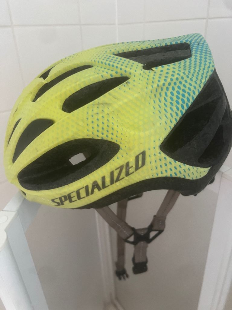SPECIALIZED Cycling Helmet - Yellow/Blue, Good Condition