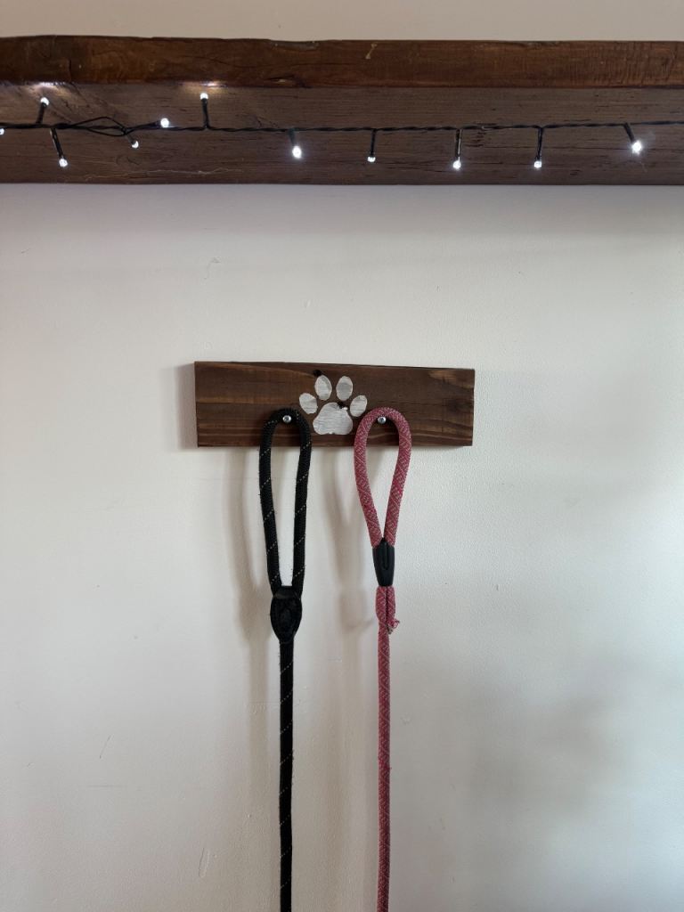 Rustic Handmade Dog Lead Holder, Personalisation Avaliable (DM Me)
