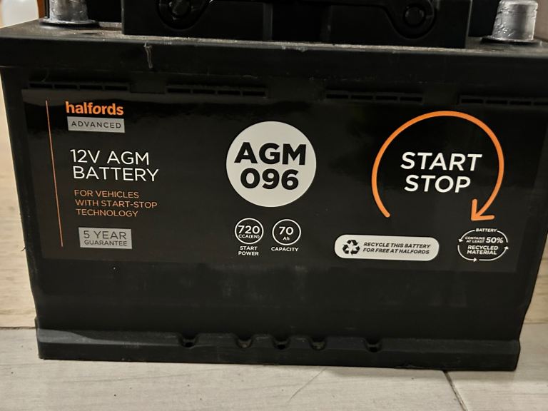 Car battery Halfords AGM 70ah