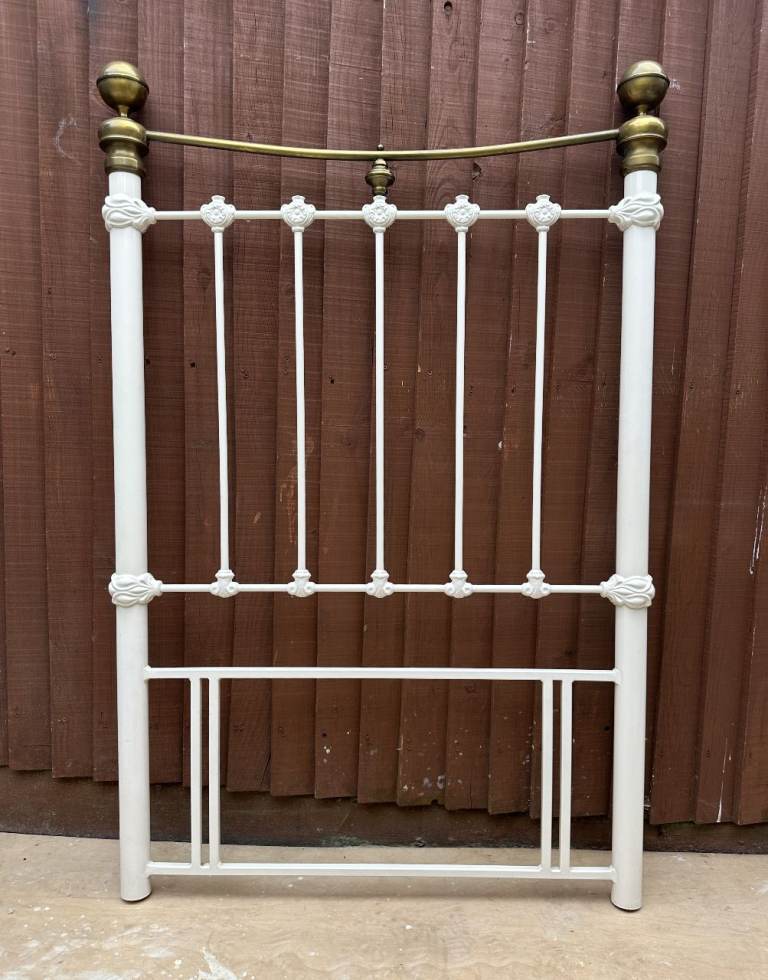 Spectacular Cast Iron & Brass Single Headboard – Great Condition 