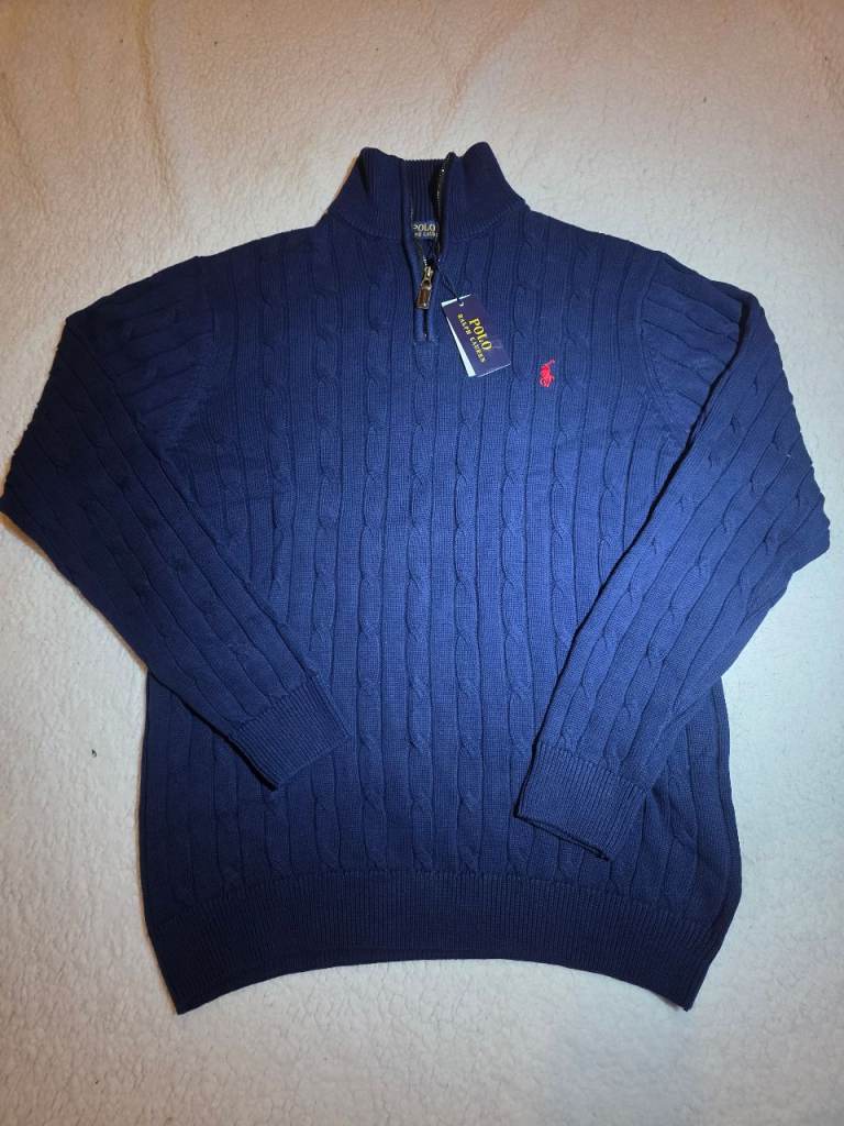 Ralph Lauren Quarter Zip Navy Small