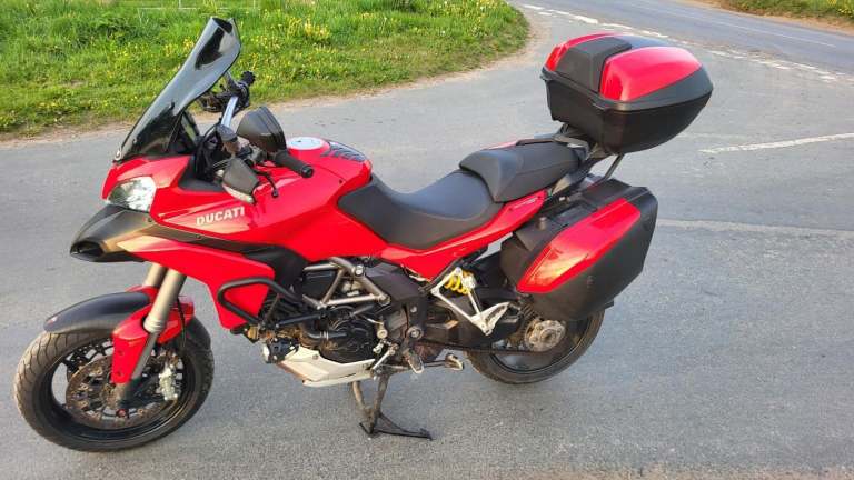 2014 14 DUCATI MULTISTRADA 1200 S HIGH SPEC TOURER LUGGAGE ADVENTURE RED HISTORY