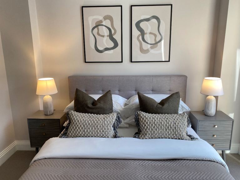 Bed and bedsides set(brand new)