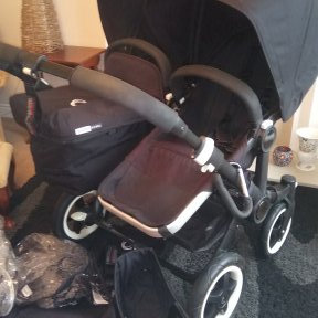 Black Bugaboo Donkey with Extendable Hoods JULY SALE!
