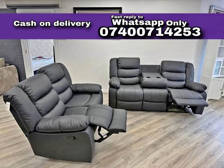  Premium Quality 🌸Roma Recliner PU Leather Corner or 3+2 Sofa 