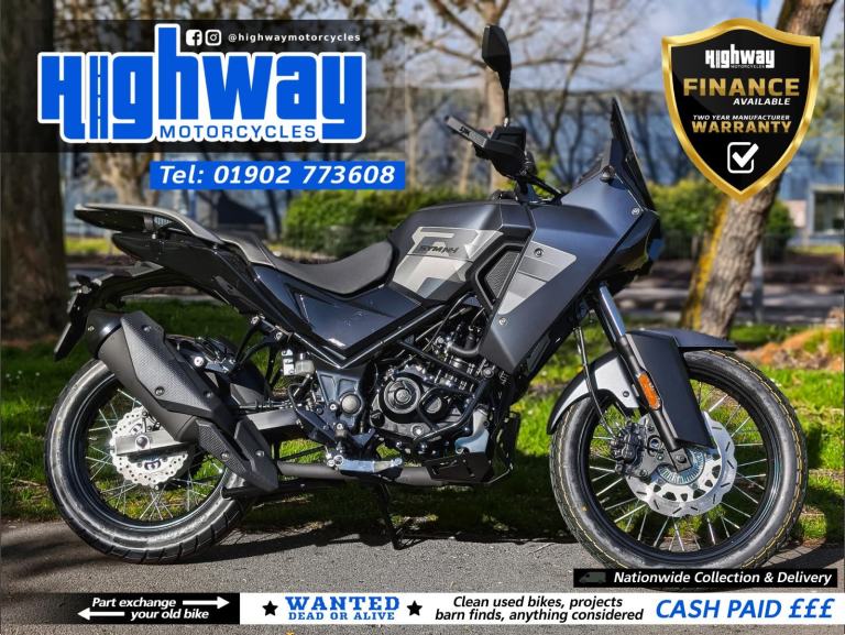 NEW Sym NHR 125cc Liquid Cooled 14bhp Fast Adventure Bike with Two Year Warranty