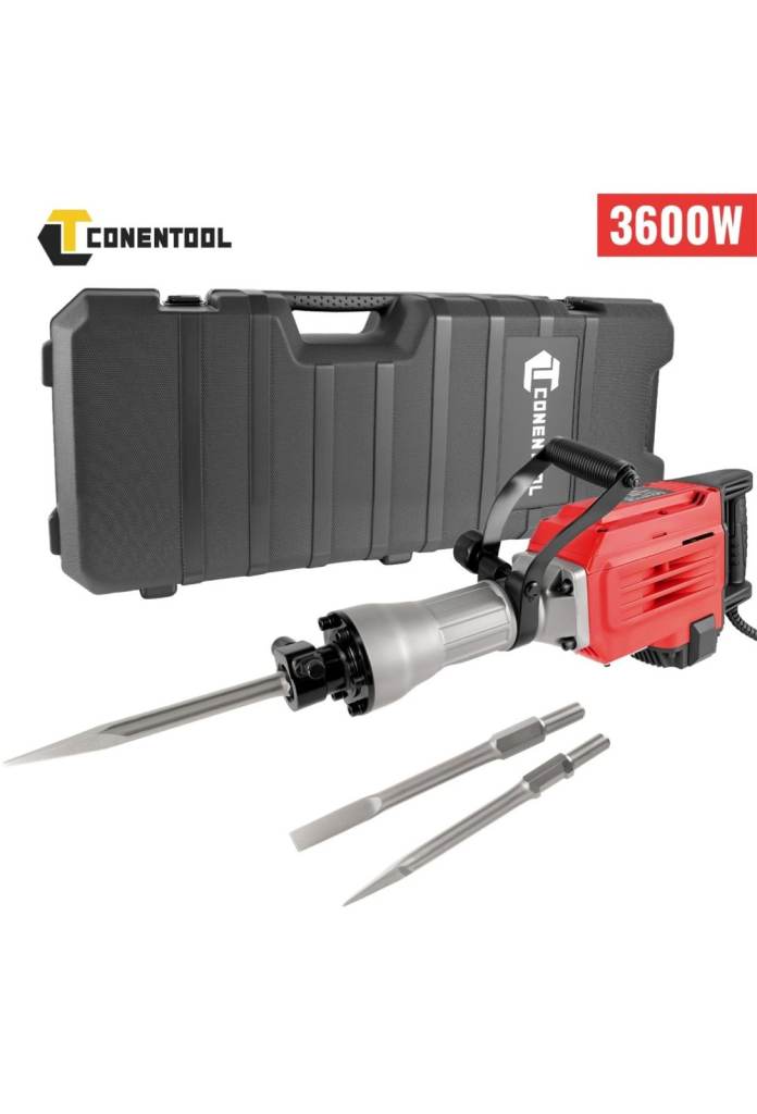  JACK HAMMER ELECTRIC 3600 Watt BPM HEAVY DUTY CONCRETE BREAKER WITH CASE ON WHEELS 